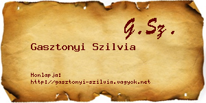 Gasztonyi Szilvia névjegykártya